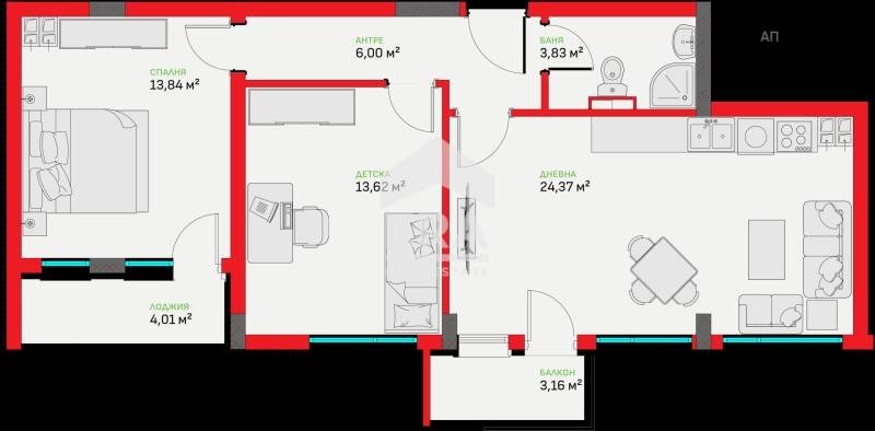 Продается  2 спальни Варна , Владислав Варненчик 1 , 92 кв.м | 41510206 - изображение [8]