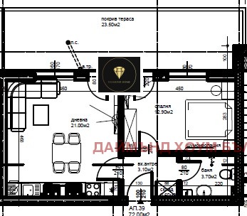 Продава  2-стаен град Пловдив , Коматевски възел , 82 кв.м | 40913938 - изображение [2]