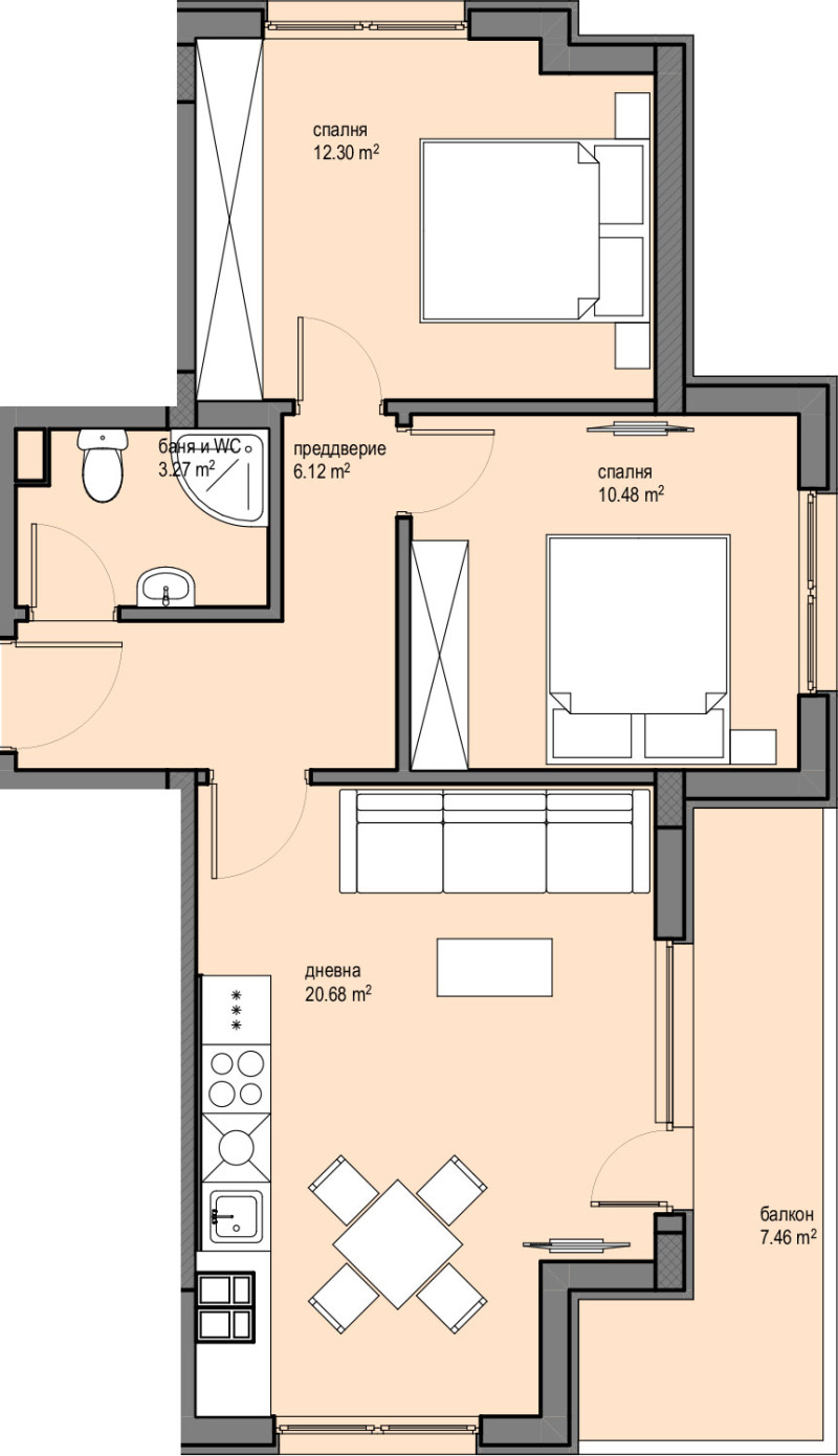 For Sale  2 bedroom Sofia , Ovcha kupel , 83 sq.m | 95675795 - image [2]