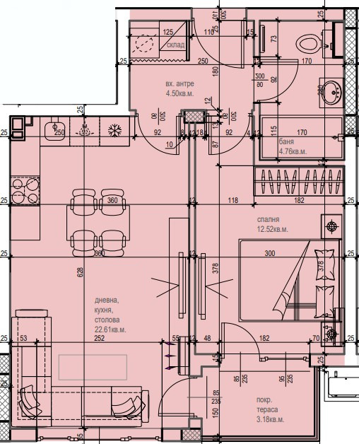 À vendre  1 chambre Plovdiv , Yujen , 68 m² | 58458744 - image [2]