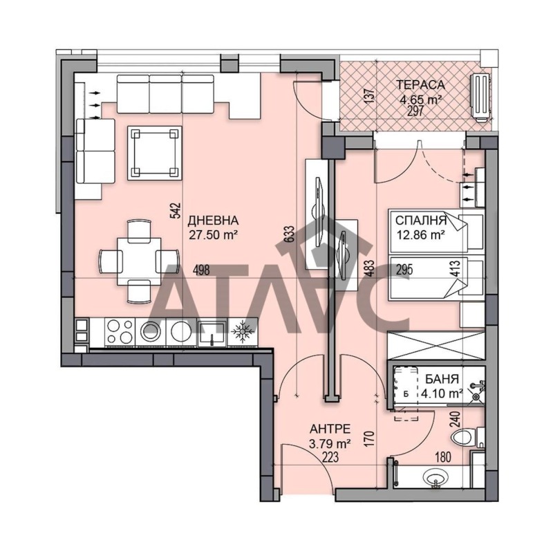 Продава 2-СТАЕН, гр. Пловдив, Гагарин, снимка 3 - Апартаменти - 53272268