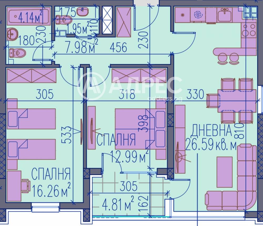 Продава 3-СТАЕН, гр. Пловдив, Тракия, снимка 3 - Апартаменти - 53601934