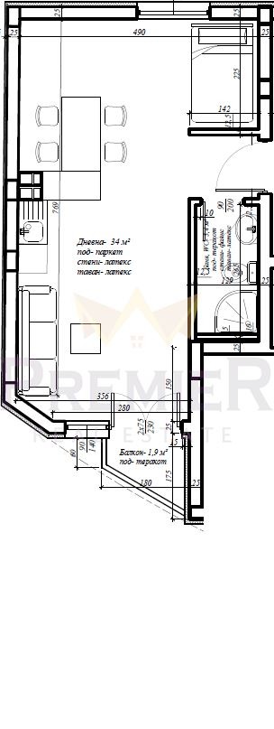 Te koop  Studio Varna , Gratska machala , 53 m² | 44966333 - afbeelding [2]