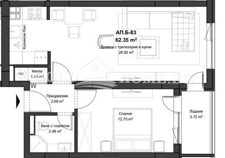 For Sale  1 bedroom Plovdiv , Kyuchuk Parizh , 65 sq.m | 96296395 - image [2]