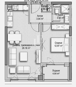 À venda  1 quarto Sofia , Vitocha , 74 m² | 65998308 - imagem [4]