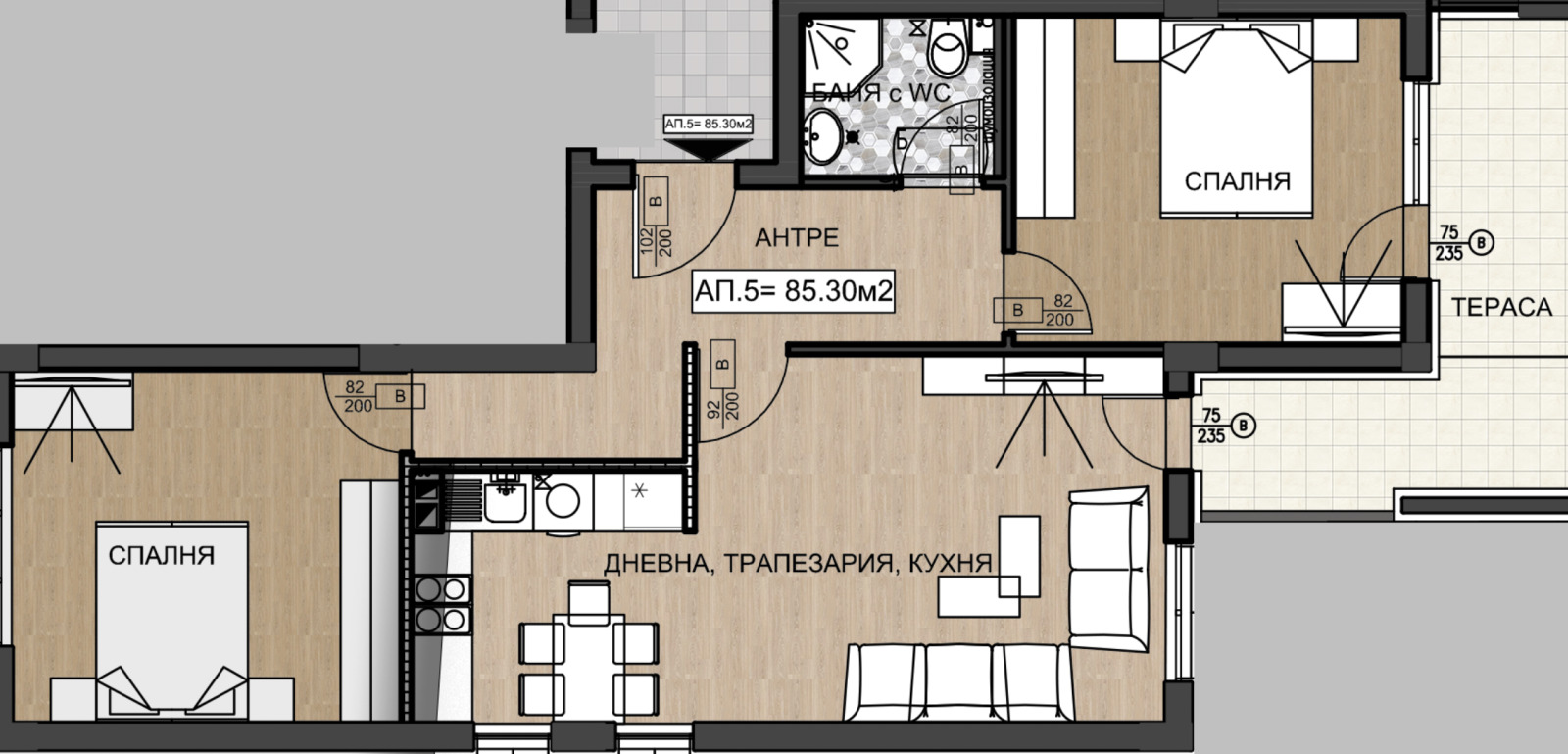 Продава 3-СТАЕН, гр. София, Горна баня, снимка 2 - Апартаменти - 53558337