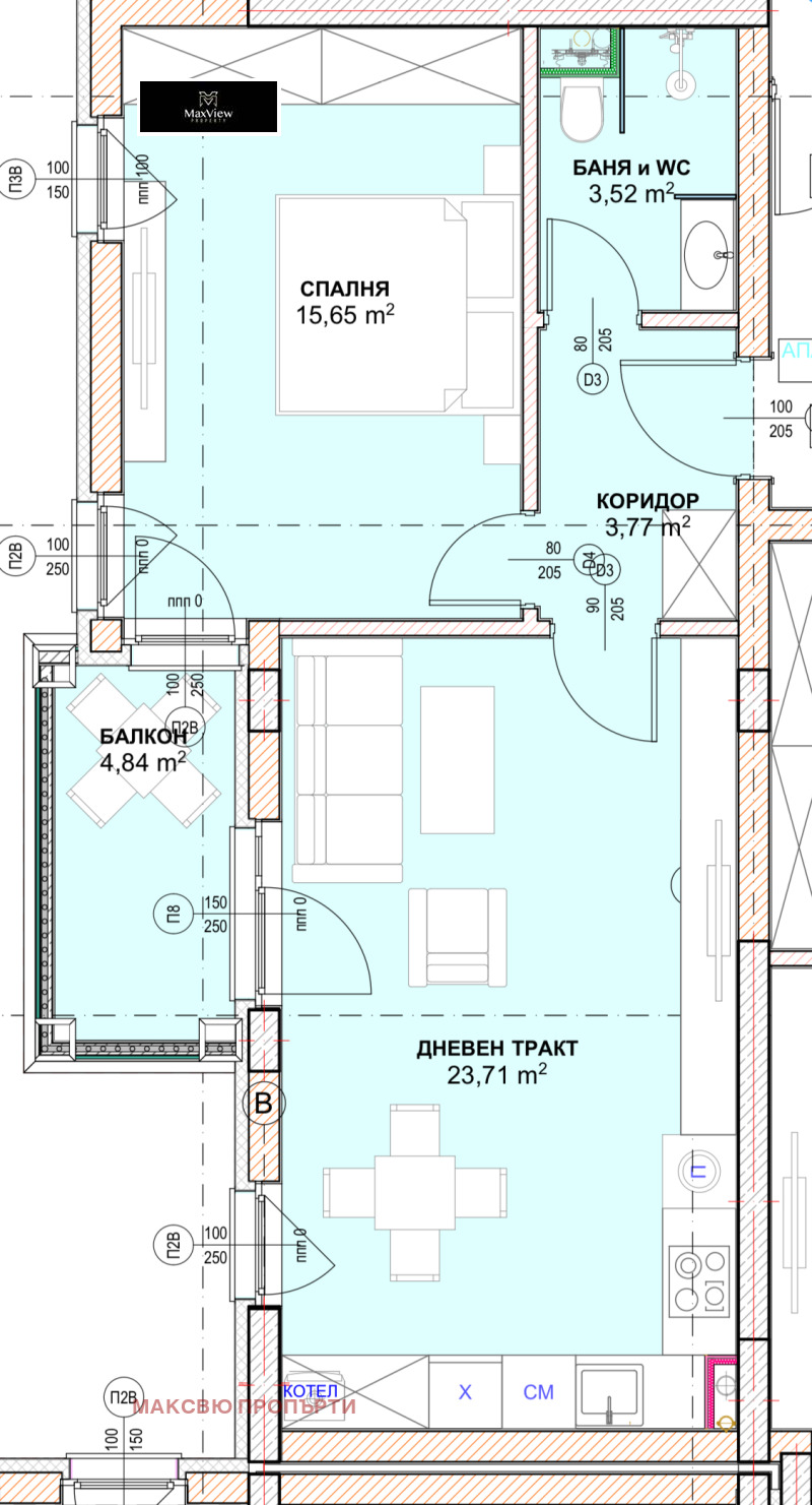 In vendita  1 camera da letto Sofia , Malinova dolina , 75 mq | 44593371 - Immagine [3]