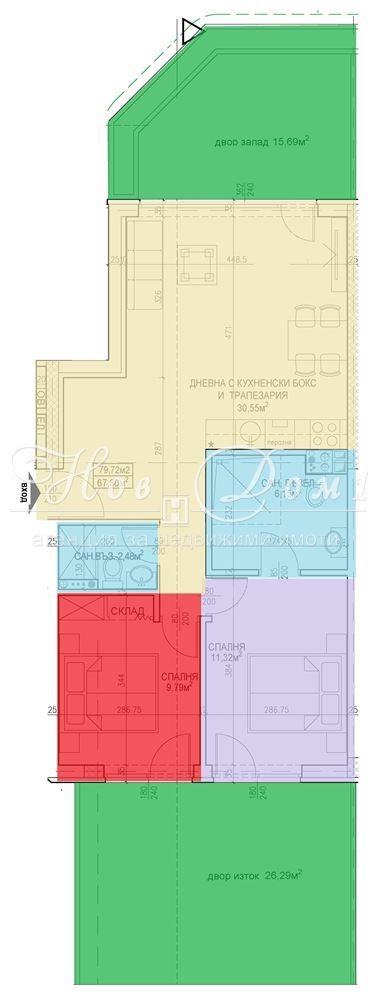 Продава 3-СТАЕН, гр. София, Обеля, снимка 2 - Апартаменти - 53454615