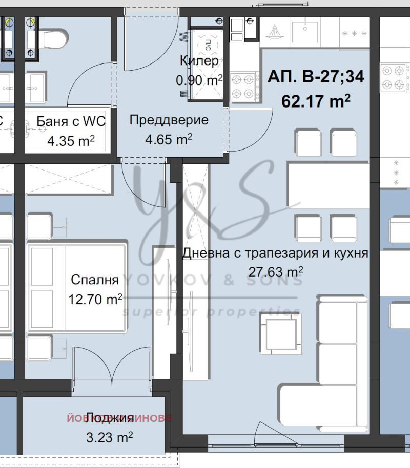 Na sprzedaż  1 sypialnia Plowdiw , Christo Smirnenski , 79 mkw | 91474330 - obraz [2]
