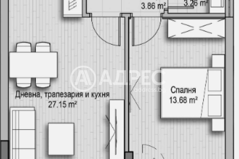 De vânzare  1 dormitor Sofia , Hladilnica , 76 mp | 70095475