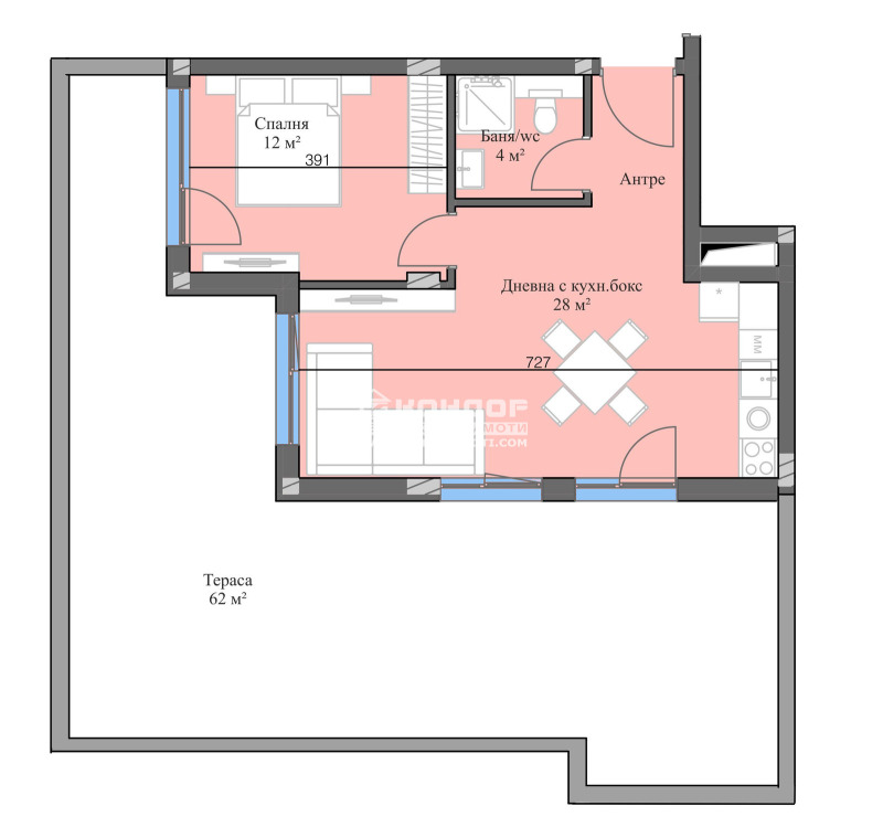 Na sprzedaż  1 sypialnia Plowdiw , Karszijaka , 127 mkw | 76654224 - obraz [3]