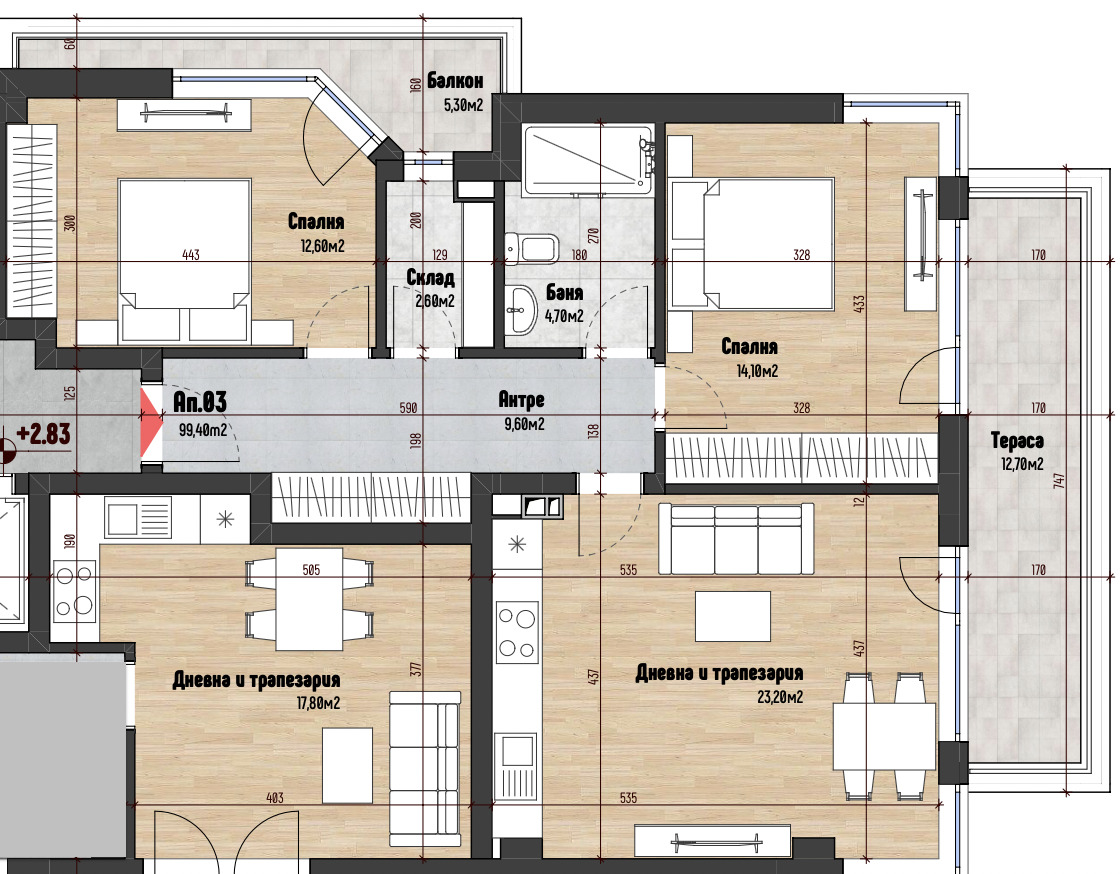 Продава 3-СТАЕН, гр. София, област София-град, снимка 2 - Апартаменти - 53518828