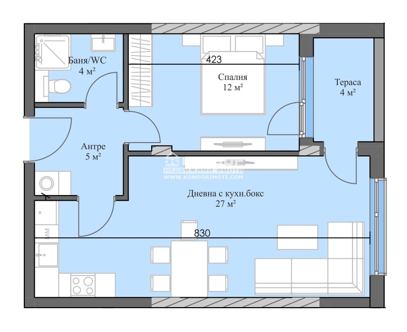 De vânzare  1 dormitor Plovdiv , Cârșiiaca , 71 mp | 84861378 - imagine [2]