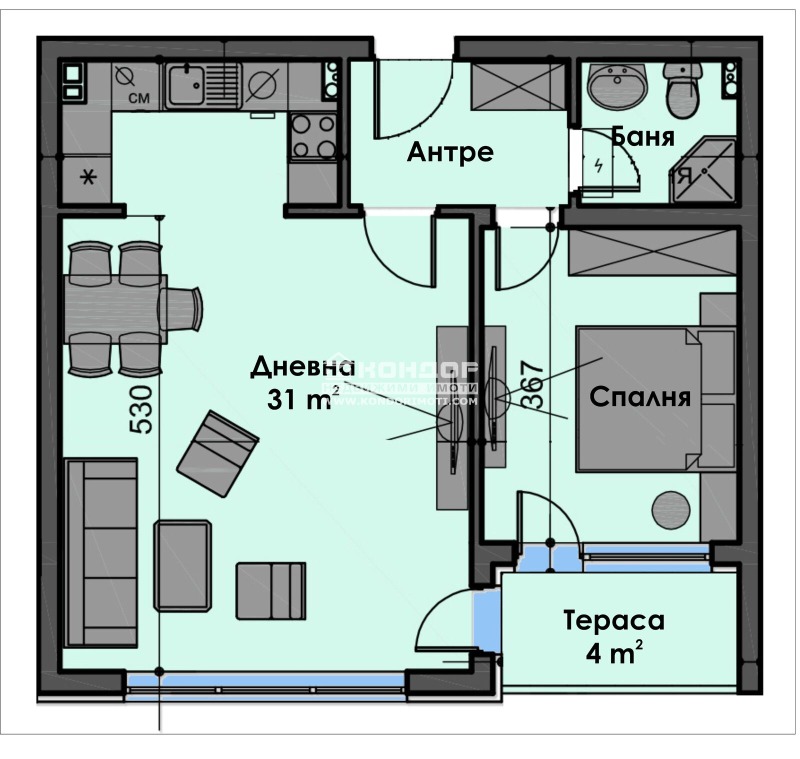 Продава 2-СТАЕН, гр. Пловдив, Въстанически, снимка 3 - Aпартаменти - 48237880