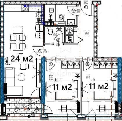 Myytävänä  2 makuuhuonetta Varna , Izgrev , 98 neliömetriä | 34668179 - kuva [2]