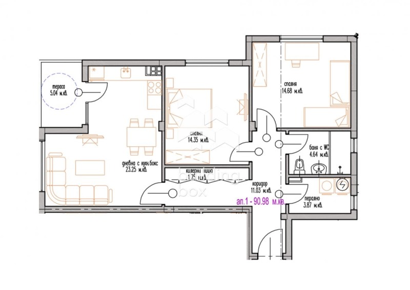 Продава 3-СТАЕН, гр. Варна, м-т Долна Трака, снимка 4 - Aпартаменти - 47344404