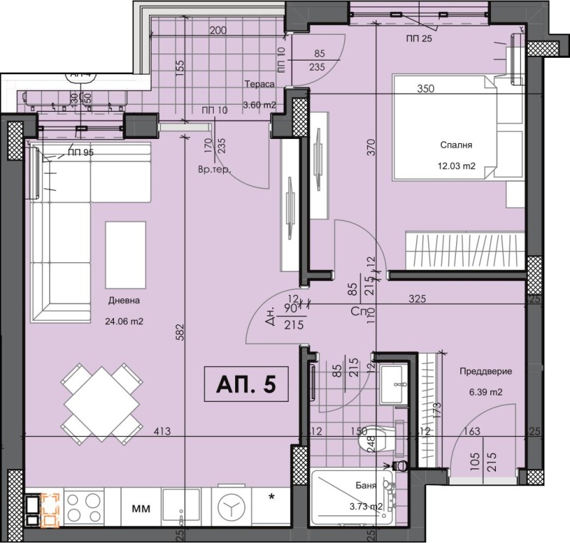 Продава 2-СТАЕН, гр. Пловдив, Гагарин, снимка 3 - Aпартаменти - 49288729