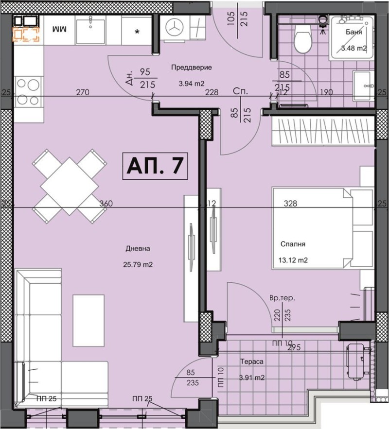 Продава 2-СТАЕН, гр. Пловдив, Гагарин, снимка 4 - Aпартаменти - 49288729