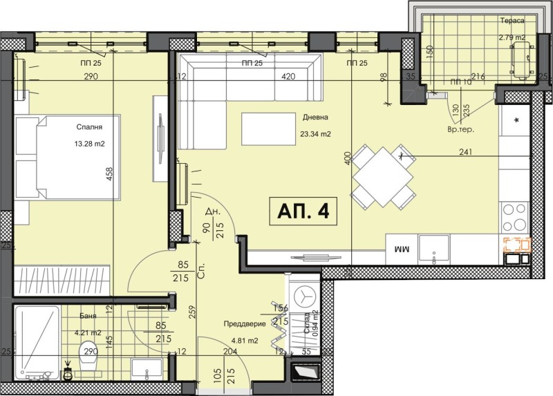 Продава 2-СТАЕН, гр. Пловдив, Гагарин, снимка 2 - Aпартаменти - 49288729