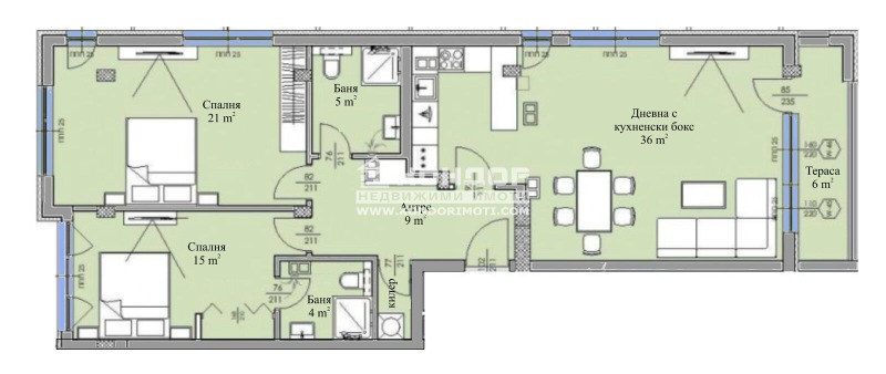 Te koop  2 slaapkamers Plovdiv , Tsentar , 133 m² | 88285672 - afbeelding [9]
