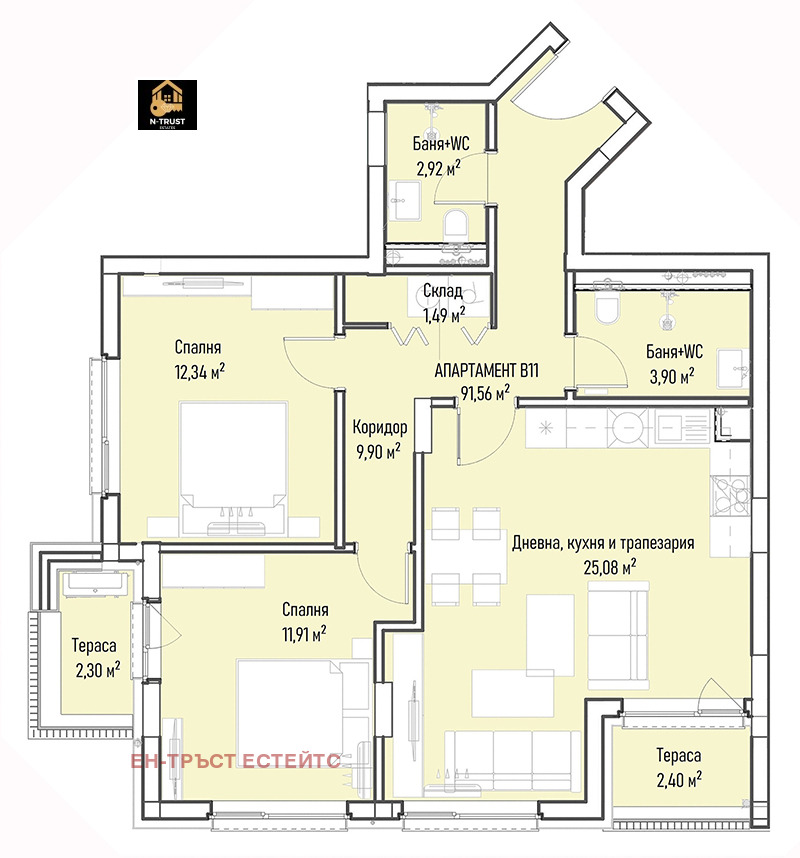 Продава 3-СТАЕН, гр. София, Младост 4