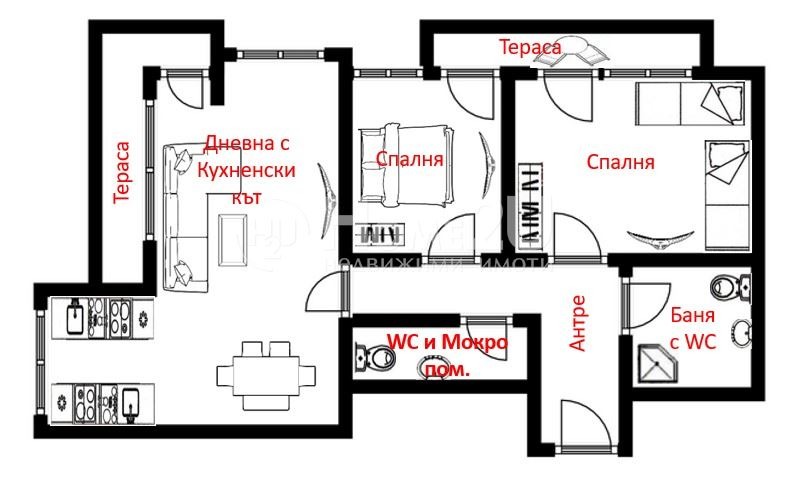 Продава 3-СТАЕН, гр. Бургас, Център, снимка 14 - Aпартаменти - 48674088