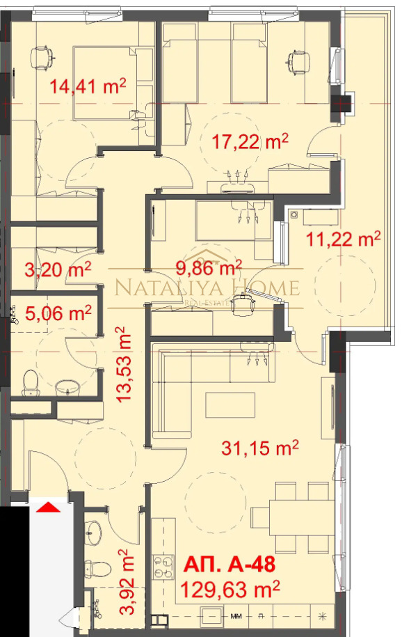 На продаж  3+ кімнати Бургас , Славейков , 152 кв.м | 44752989 - зображення [2]