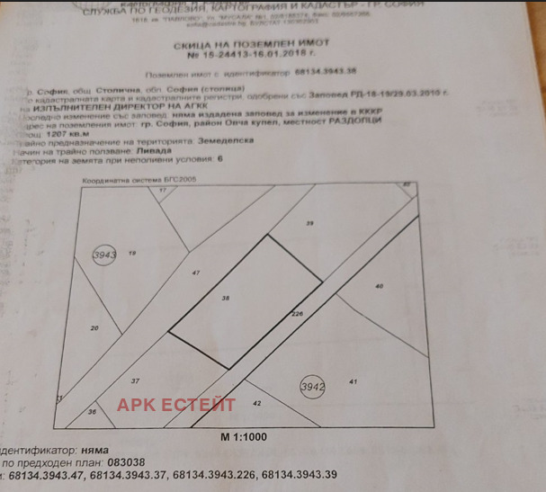 Продава ПАРЦЕЛ, гр. София, Суходол