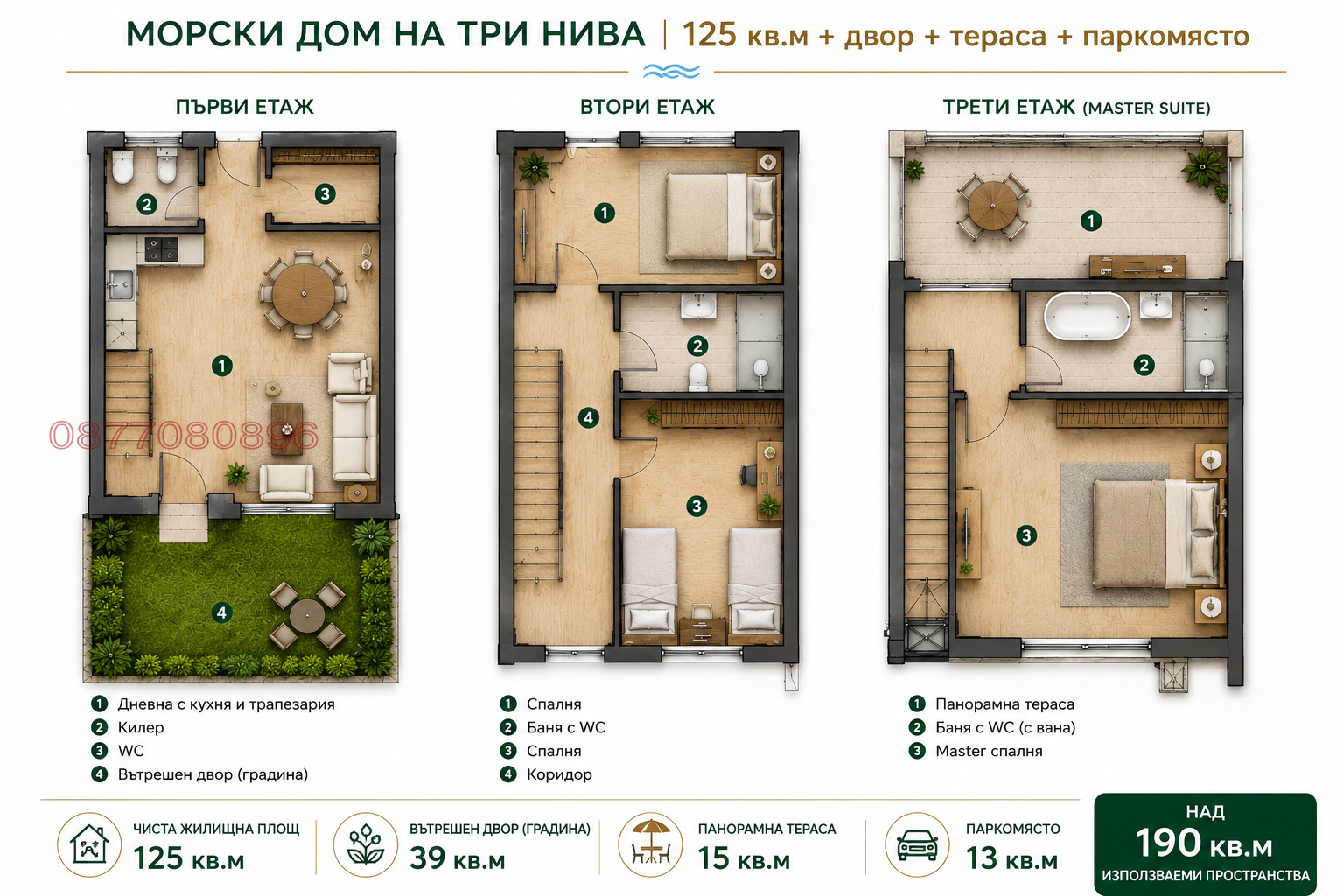 Продава МЕЗОНЕТ, гр. Черноморец, област Бургас, снимка 2 - Апартаменти - 54752456