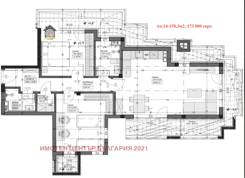 Zu verkaufen  2 Schlafzimmer Sofia , Suhata reka , 158 qm | 70228496