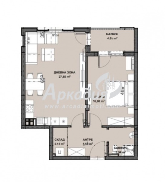 En venta  1 dormitorio Plovdiv , Ostromila , 77 metros cuadrados | 37636818