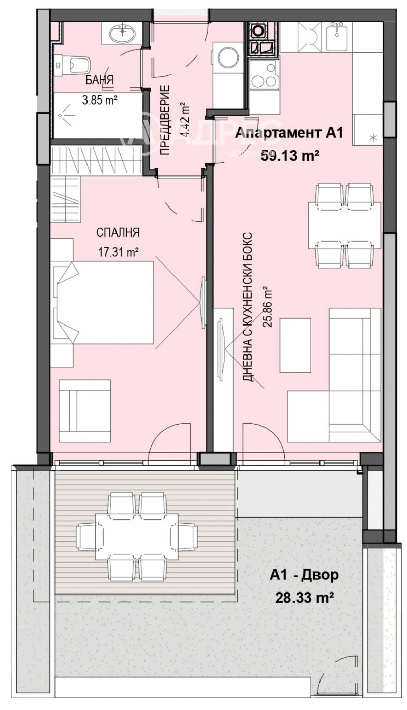 Zu verkaufen  1 Schlafzimmer Sofia , Krastowa wada , 97 qm | 77352168 - Bild [4]
