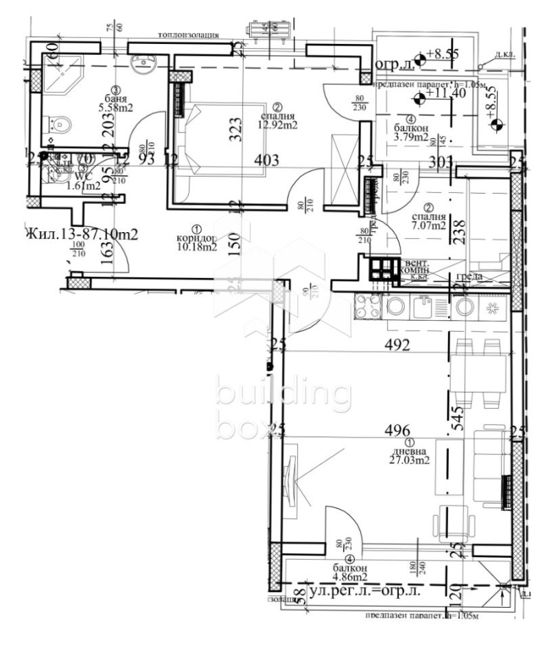 Продается  2 спальни Варна , Център , 121 кв.м | 92527871