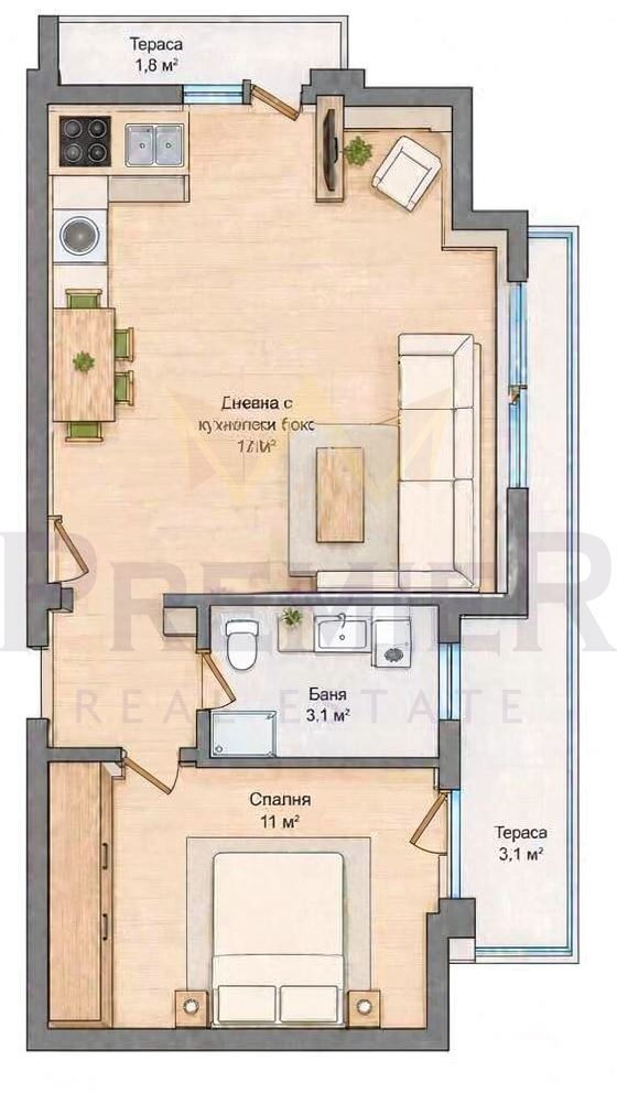 Продава 2-СТАЕН, гр. Пловдив, Център, снимка 6 - Апартаменти - 55802183
