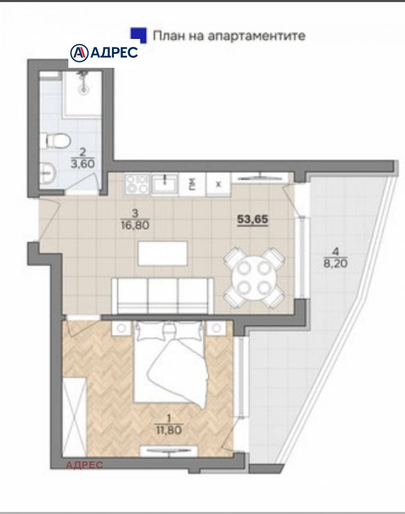 Zu verkaufen  1 Schlafzimmer Warna , m-t Alen mak , 54 qm | 32568259 - Bild [6]