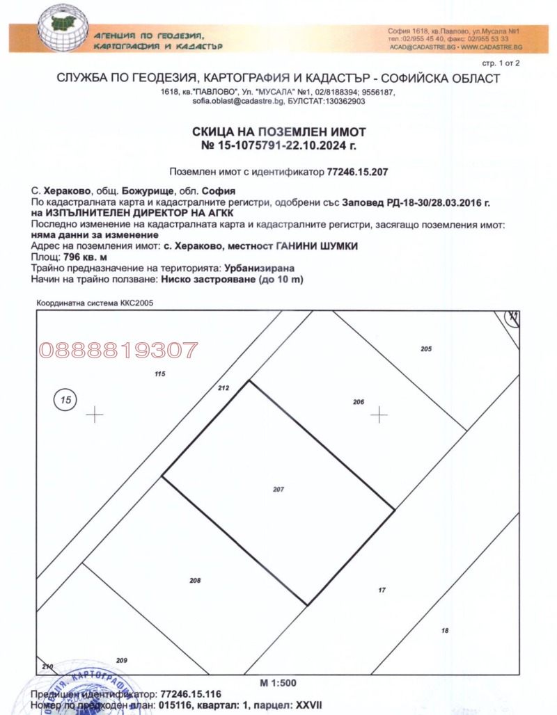 Продаја  Плот регион Софиа , Хераково , 796 м2 | 65711140 - слика [2]