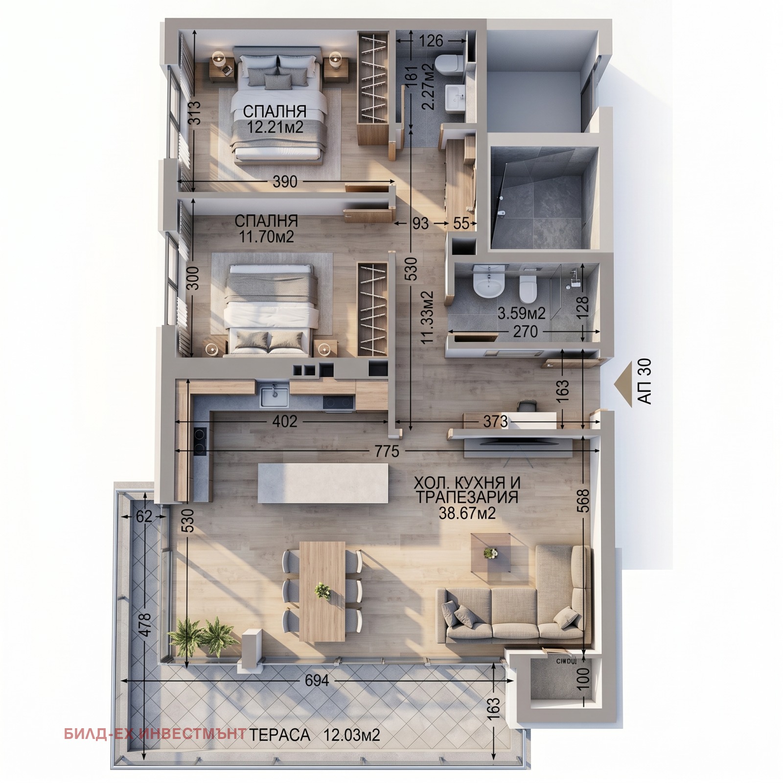 Продава 3-СТАЕН, гр. София, Манастирски ливади, снимка 7 - Апартаменти - 54289899