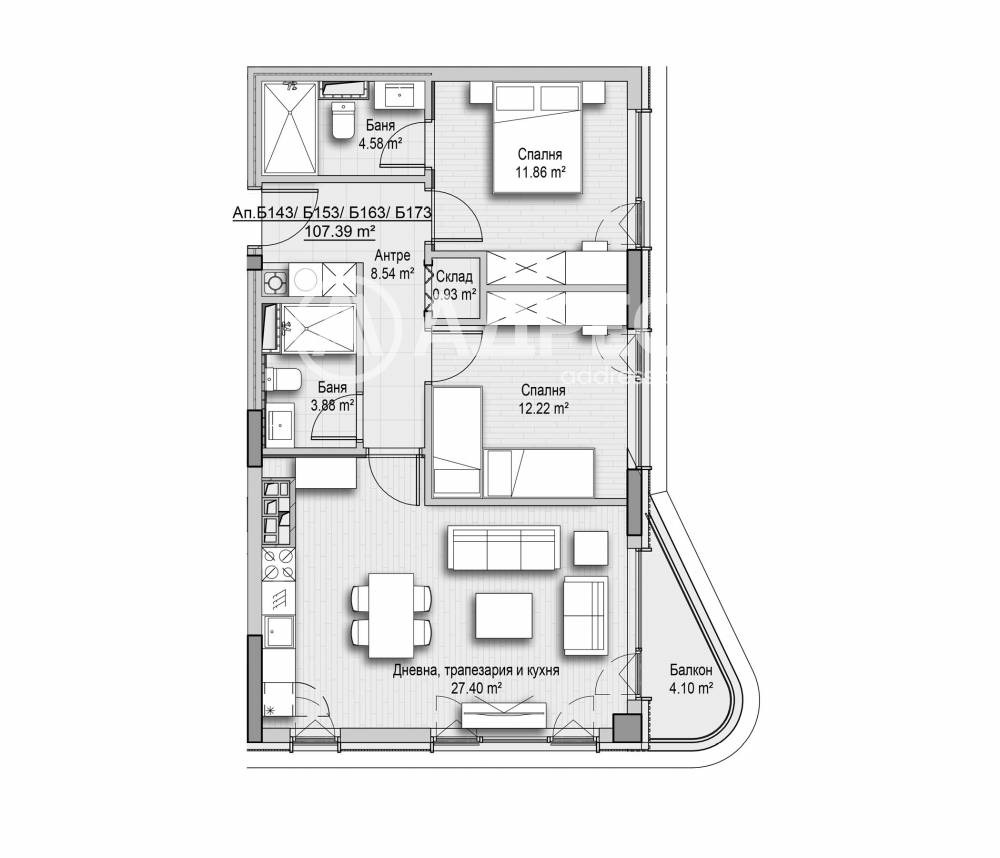 Продава 3-СТАЕН, гр. София, Кръстова вада, снимка 4 - Апартаменти - 54777549