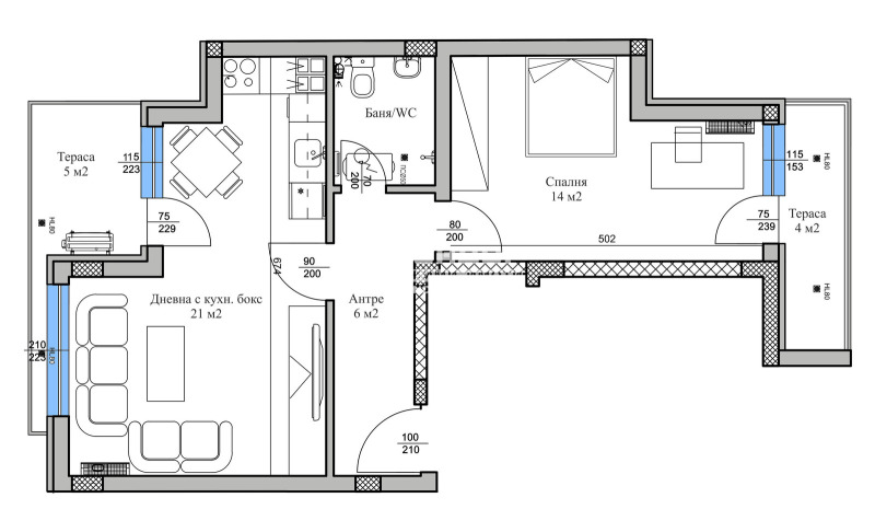 Eladó  1 hálószoba Plovdiv , Karsijaka , 79 négyzetméter | 50289952 - kép [2]