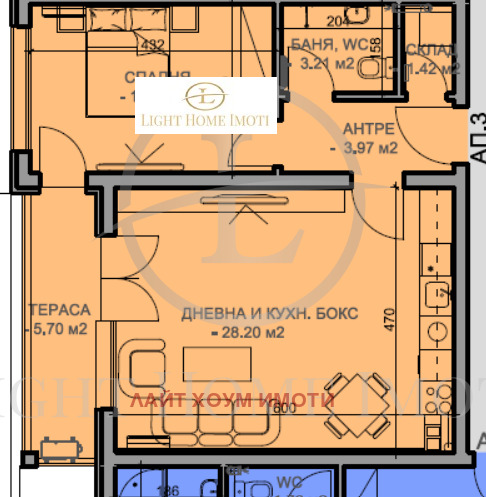 Satılık  1 yatak odası Plovdiv , Yujen , 76 metrekare | 42345278 - görüntü [6]