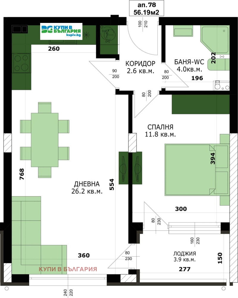 Продава 2-СТАЕН в град Варна, Кайсиева градина - 64 кв.м / 98 000 € » 191 671.34 лв., КУПИ В БЪЛГАРИЯ