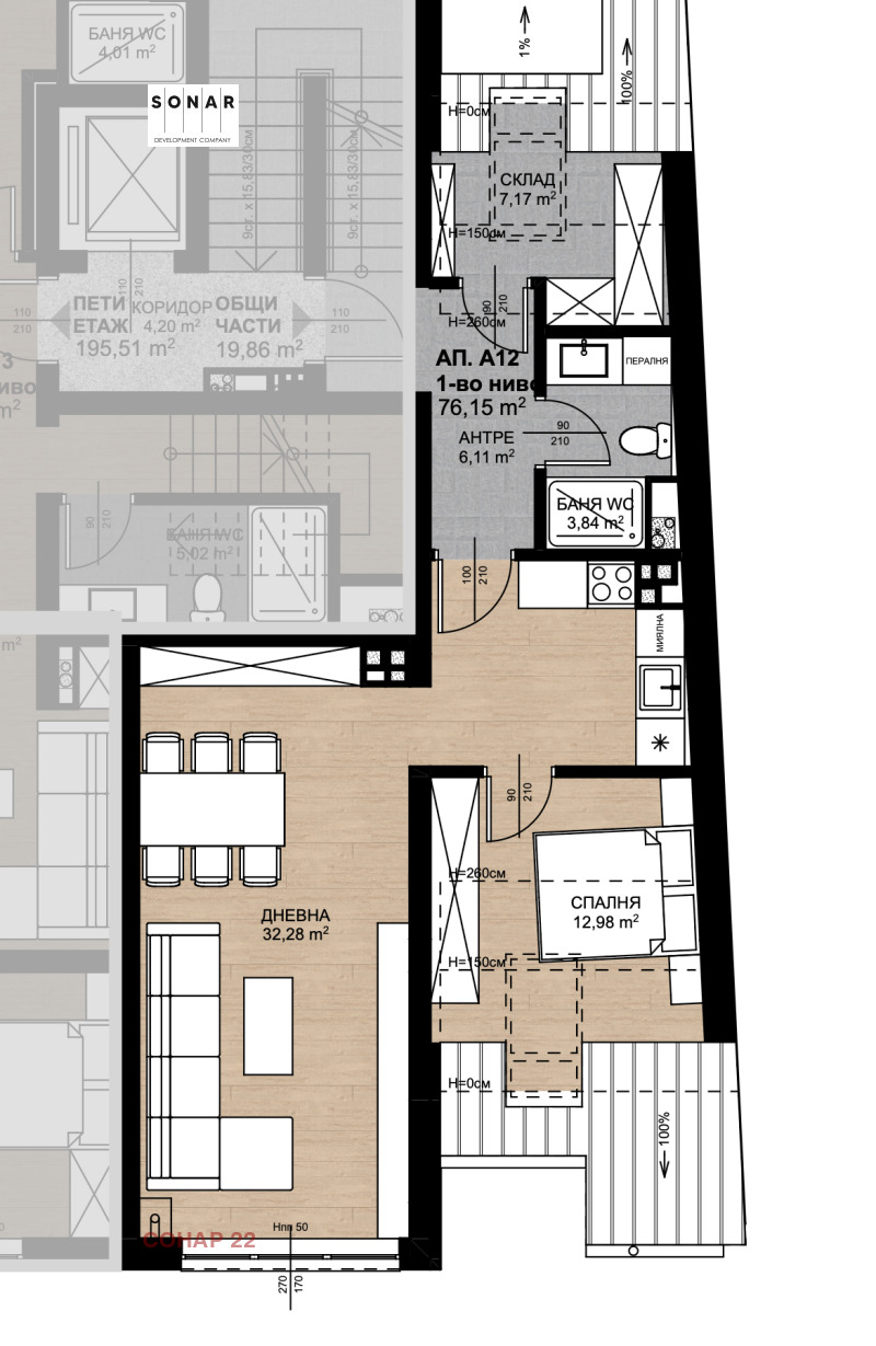Продава МЕЗОНЕТ в град София, Овча купел - 167 кв.м / 249 000 € » 487 001.67 лв., СОНАР 22