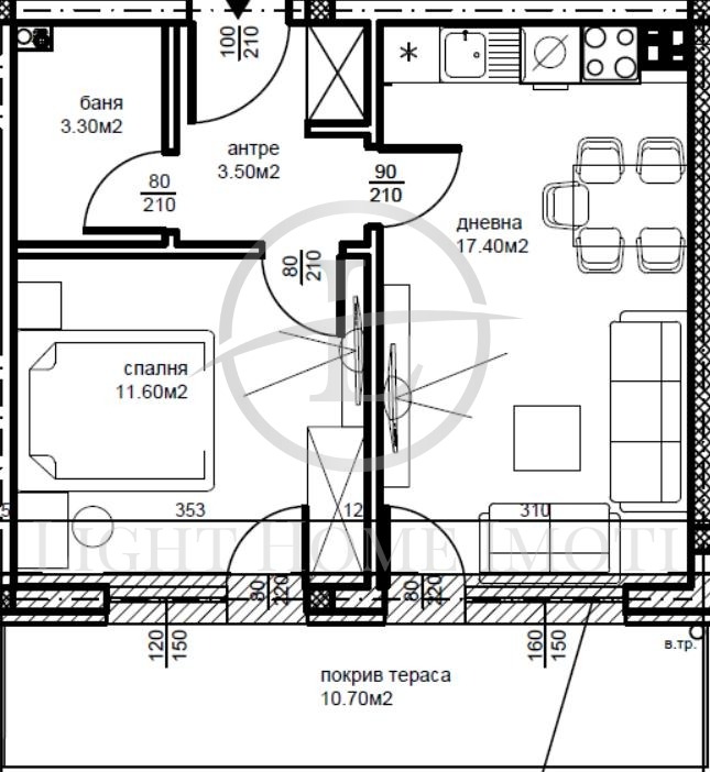 Till salu  1 sovrum Plovdiv , Belomorski , 61 kvm | 13446406 - bild [5]