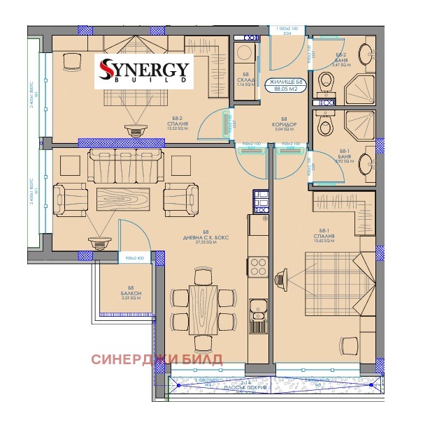 Продава 3-СТАЕН, гр. София, Обеля 2, снимка 12 - Апартаменти - 53444128