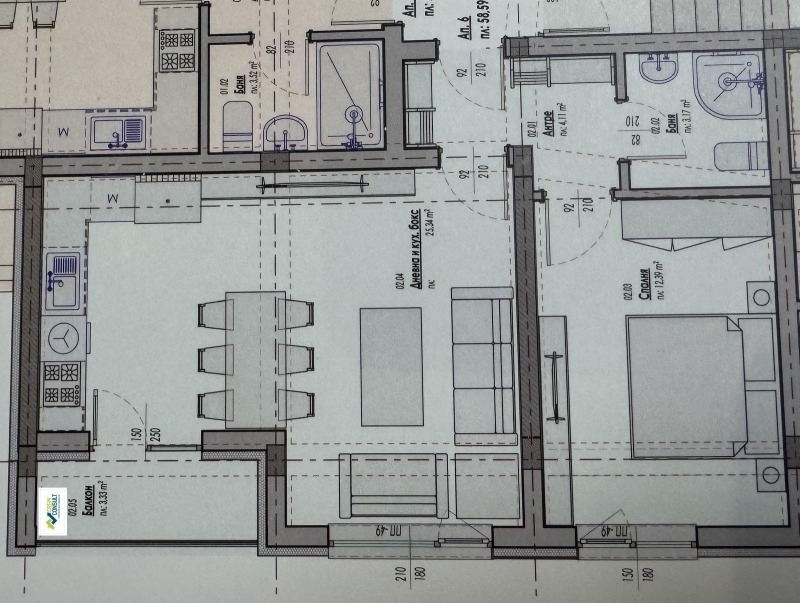 En venta  1 dormitorio Pleven , Shirok tsentar , 66 metros cuadrados | 95477334