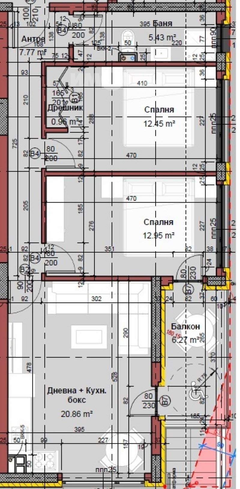 Till salu  2 sovrum Varna , Vinica , 92 kvm | 59649865