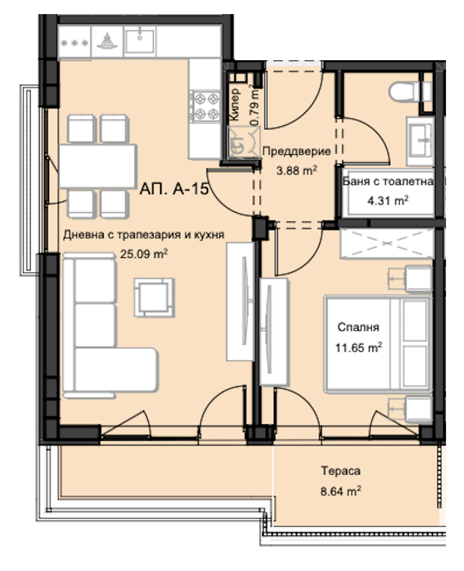 Продава 2-СТАЕН, гр. Пловдив, Остромила, снимка 2 - Апартаменти - 53811687