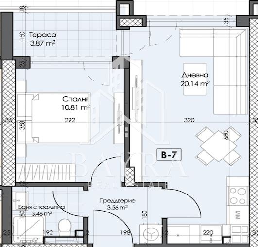 In vendita  1 camera da letto Plovdiv , Gagarin , 61 mq | 70642903 - Immagine [3]