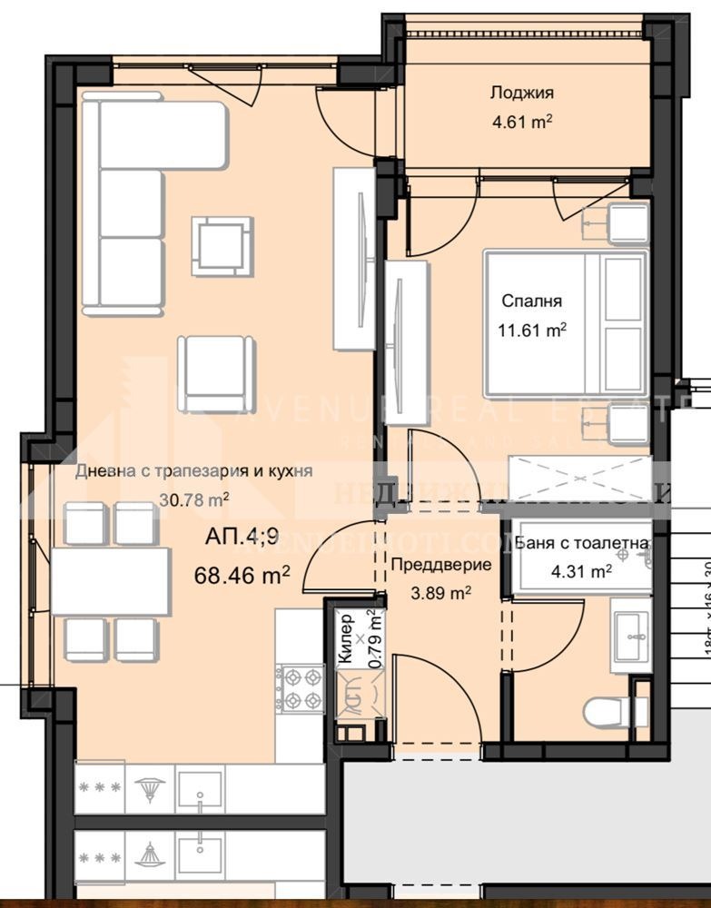 Til salgs  1 soverom Plovdiv , Ostromila , 77 kvm | 38956717 - bilde [5]