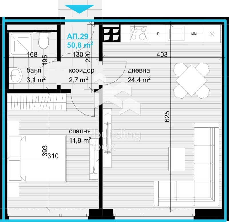 Na prodej  1 ložnice Varna , Asparuchovo , 59 m2 | 92984771 - obraz [2]